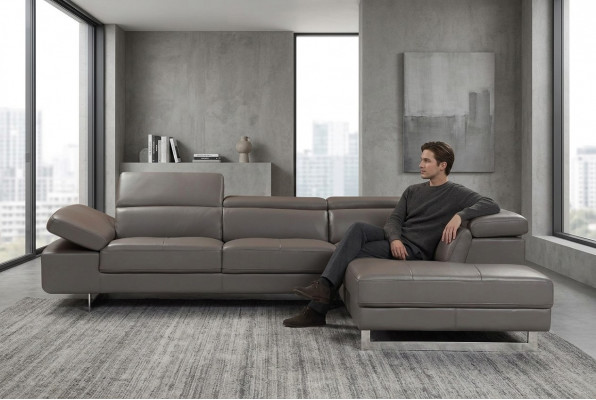 XXL Sëtz Garnitur Designer Wunnlandschaft Ecksofa Sofa Canapé Sofa L-Form 965H