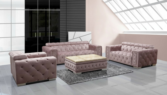 Klassesch Design Couch Chesterfield 3+1 Sëtzer Couch Sëtz Polster Garnitur Nei