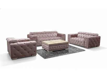 Klassesch Design Couch Chesterfield 3+1 Sëtzer Couch Sëtz Polster Garnitur Nei