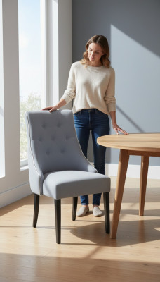Lehn Stull Restaurant Industrie Designer Still Sëtz Polster Chesterfield Nei