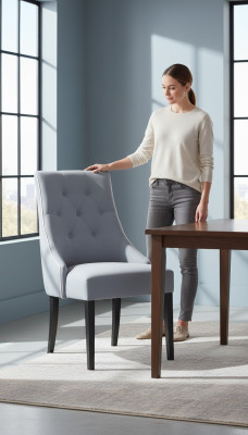 Design Chesterfield Stull Set Léngt Polster Fauteuil Grupp 4x Nei Still Garnitur