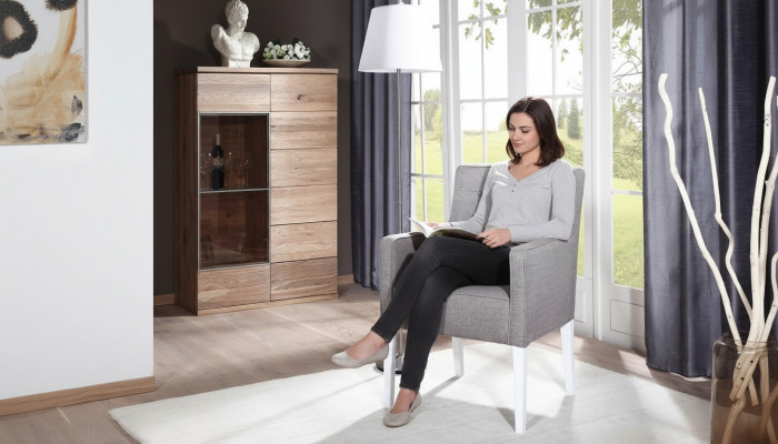 Chesterfield Lehnstuhl Still Textil Stull Polster Sëtzer Stoff Samt Echt Holz