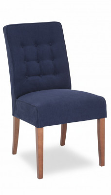 Chesterfield Fauteuil Textilstull Polster Sëtz Stoff Samt Still Richtegt Holz