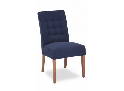 Chesterfield Fauteuil Textilstull Polster Sëtz Stoff Samt Still Richtegt Holz