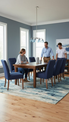 Iesszëmmer Stull Set Garnitur Lehn Still Komplett Grupp Wunnzëmmer 8x Stéck Nei