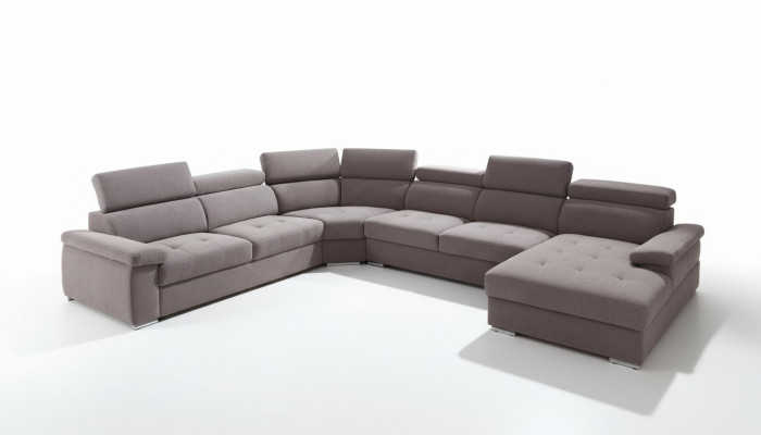 XXL Grouss Wunnlandschaft Wunnzëmmer Textil Sofa Polster Couchen Sofas Couch Nei