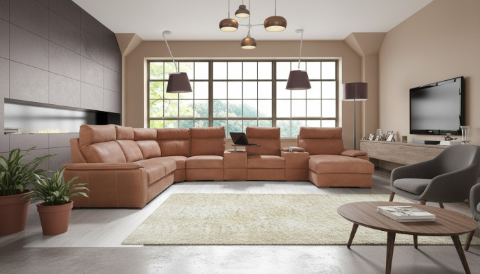 Wunnlandschaft Eckcanapé Oflaach Killfach Schlooffonktioun Schloofsofa Sofaen Canapéë Polsterung