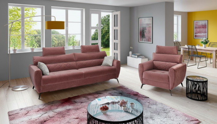 Lieder Design Canapé Couche Këssen Sëtz 2+1+1 Sofa Set Garnituren Konschtlieder Set Garnitur
