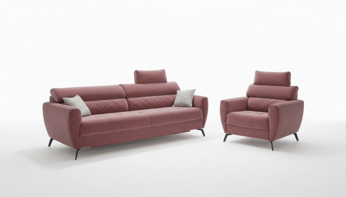Lieder Design Couch Polster Sëtz 2+1 Sofa Garnituren Kënschtlecher Lieder Set Garnitur Nei