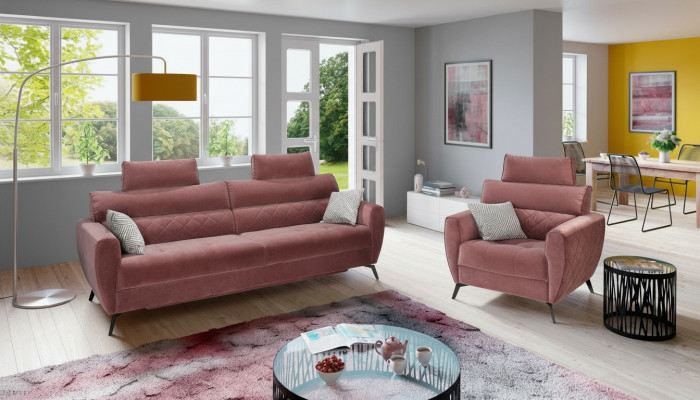 Klassesch Design Couch Sëtz Polster Komplett Set Garnitur 3+2 Textil Garnituren