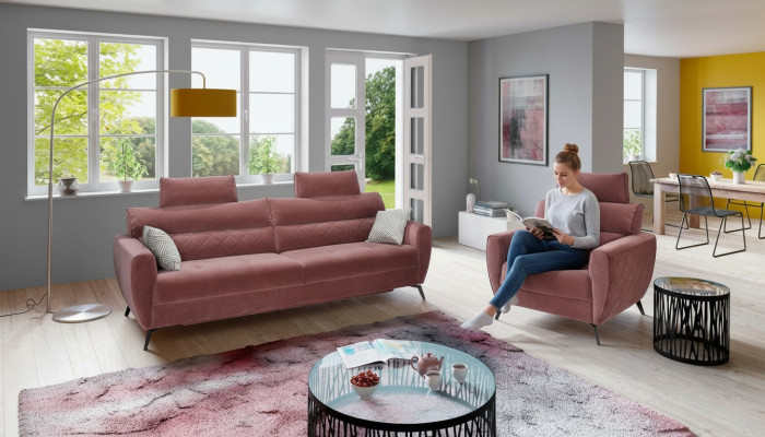 Dräisëtzeger Canapé Polster Design Sofa Sëtz 3er Sofas Zëmmer Miwwelen Modern Lieder