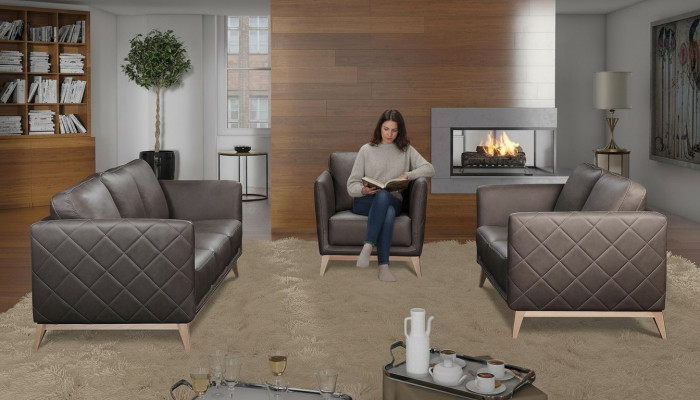 Sofasëtzt 3+1 Sëtz Lieder Couchen Sofa Polster Garnitur Sofas