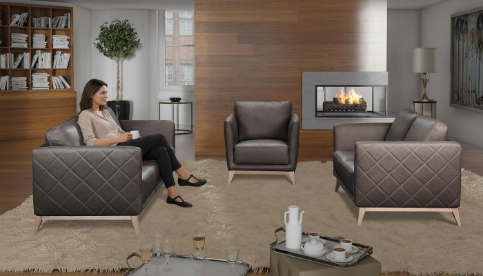 Lieder Design Couch Polster Sëtz Garnitur Sofa Garnituren Konschtlieder 3+2+2 Nei
