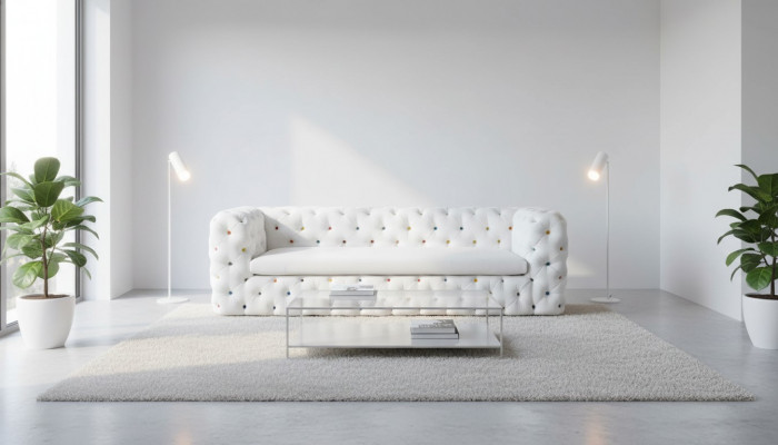 XXL Design Sofa Canapé Polster 4 Sëtzer Englesch Chesterfield Samt Sofas Canapéen