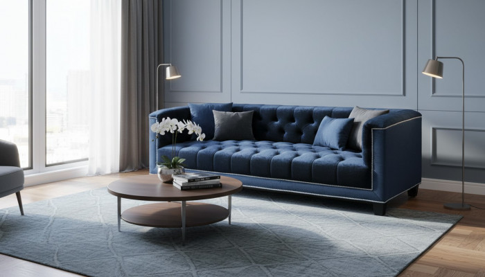 Elegant Design Couch Këssen Chesterfield Canapé Sofae Sofaen Drësëtzegen Samt