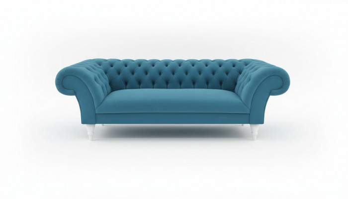 Textil 3 Sëtzer Blo Stëfter Design Couch Këssen Sofas Modern Sofa Chesterfield