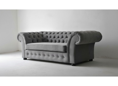 Canapé 3 Sëtzer Stoff Design Couch Polster Canapéen Textil Modern Chesterfield Gro