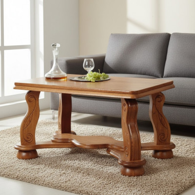 Echt Handaarbecht Holz Dësch Couch Dëscher Niewendësch Nei Sofa Klassesch