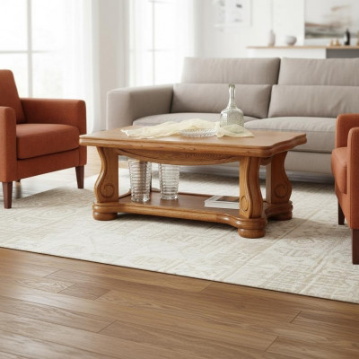 Massivholz Dësch Klassesch Sofa Niewendëscher Holz Handaarbecht Couchdësch Neien