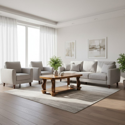 Handaarbecht Echt Holz Couchtisch Sofa Bäistell Dëscher Klassesch Wunnzëmmer Dësch