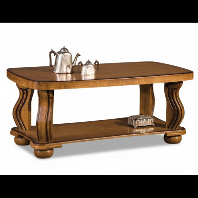 Handaarbecht Echt Holz Couchtisch Sofa Bäistell Dëscher Klassesch Wunnzëmmer Dësch