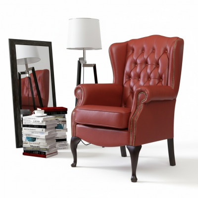 Ohrensessel Still Club Fernsee Stull Polstersofa 1 Sëtz Relax Chesterfield