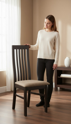 Design Still Textil Gastro Iesszëmmer Stoff Still Lehnstill Fauteuil Polster