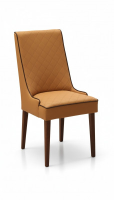 Set vun 6x Designer Still Lieder Lehnstull Gepolstert Still Gastro Iesszëmmer Holz Lieder