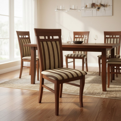 Design Stull Set 4x Sesselen Holz Textil Polster Stillen Gastro Stof Iesszëmmer