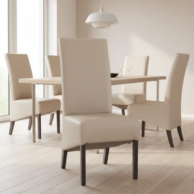 Design Stull 4x Fauteuil Still Set Grupp 100% Lieder Nei Iesszëmmer