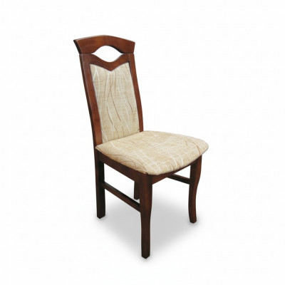 Set 2x Sëtz Sessel Design Holz Textil Polstersëtzer Gastro Iesszëmmer Stoff