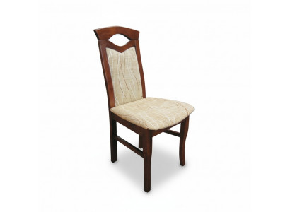 Set 2x Sëtz Sessel Design Holz Textil Polstersëtzer Gastro Iesszëmmer Stoff
