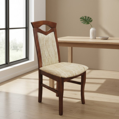 Set vu 4 Still, Stull Design Holz Textil Polster Still Gastro Iesszëmmer Stoff