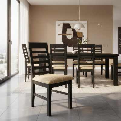 Stull Textil Design Holz Polster Gastro Iesszëmmer Stoff Still Lehnstull