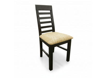 Set vu 4 Sessel Designer Holz Gestofft Textil Stull Gaastro Iesszëmmer.