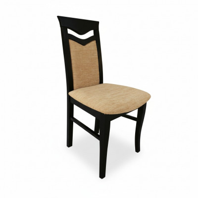 Klassesch 4x Sëtz Stull Designer Holz Stoff Polster Still Gastro Iesszëmmer