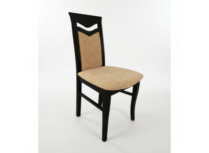 Design Set 8x Fauteuil Holz Stoff Gepolstert Still Gastro Iesszëmmer Stoff