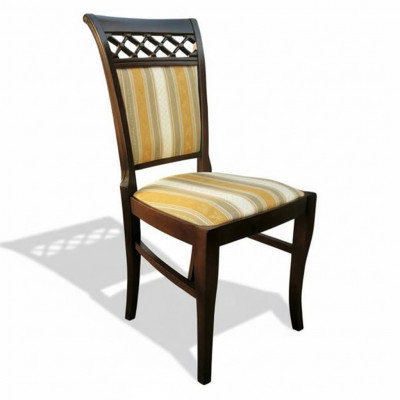 Set vu 8 Sëtz Sëtz Designer Holz Stoff Polster Sëtzer Gastro Iesszëmmer Textil