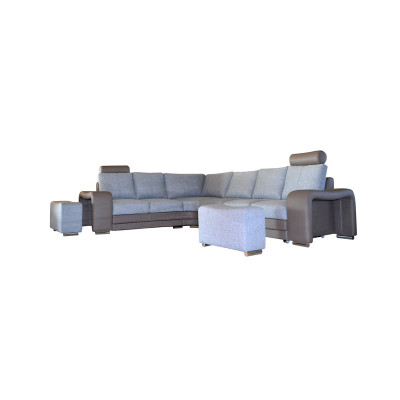 L-Form Stoff Eckcouch Wunnlandschaft Polster Eck Sofa Canapé Sëtz Garnitur