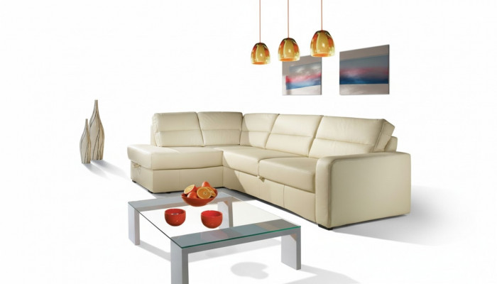Ecksofa Wunnlandschaft Eck 100 % Lieder Sofa Sëtz Garnitur Modern.