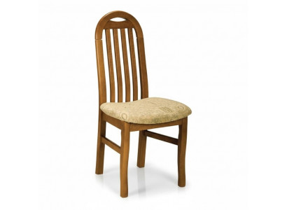 Set vu 8x Designer Still Sessel aus Holz, Textil gepolstert, Gaststull Ësszëmmer Stoff.