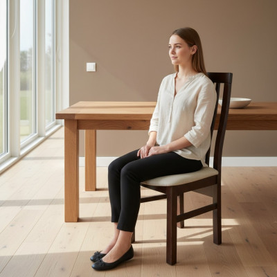 Design Lehnstull Gastro Sessel Holz Polster Moderne Iesszëmmerstull