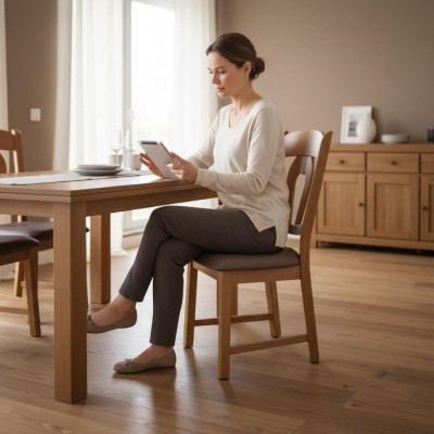 Set 10x Massivholz Sessel Iesszëmmerstull Lieder Polster Still Gastro Iesszëmmer