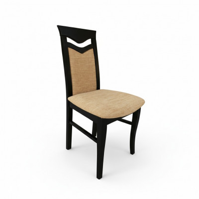 Set vun 10x Sesselen, Designer Holzstoff Polster Stuelen fir d'Gastro-Esszëmmer.