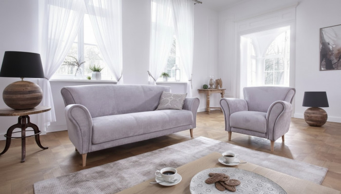 Sofagarnitur 3+1+1 Sëtzer Sofasen Couch Polster Garnitur Moderne Couchen Stoff Nei