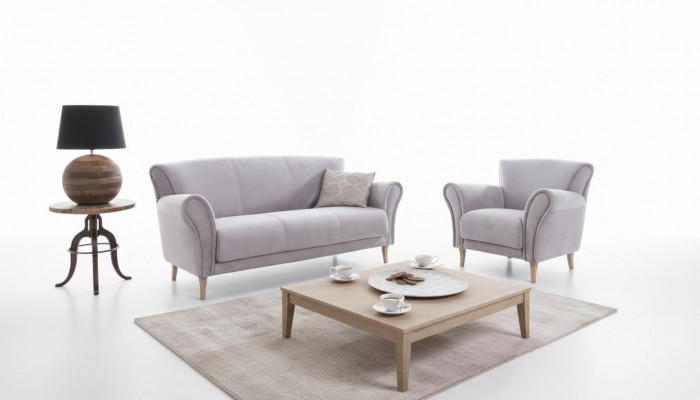 Sofagarnitur 3+1+1 Sëtzer Sofasen Couch Polster Garnitur Moderne Couchen Stoff Nei