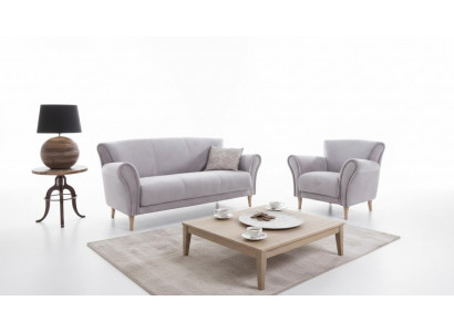 Sofagarnitur 3+1+1 Sëtzer Sofasen Couch Polster Garnitur Moderne Couchen Stoff Nei