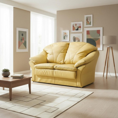 Design Zweisitzer Sofa Couch Polster Modern Couchen Kënschtlechen Lieder Sofa
