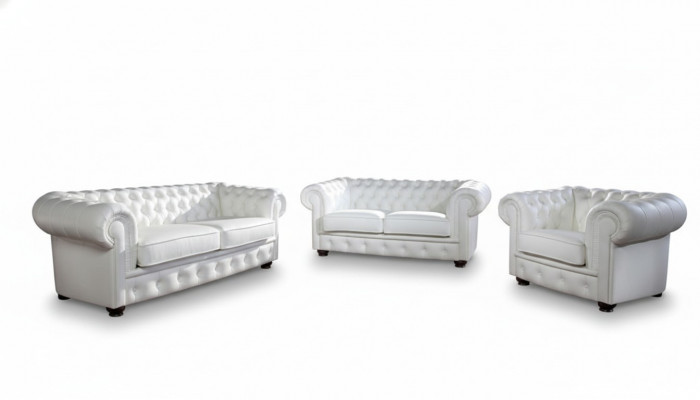 Sofagarnitur Chesterfield 3+2 Sëtzer Sofa Sëtz Polster Klassesch Couchen