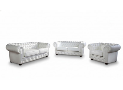 Sofagarnitur Chesterfield 3+2 Sëtzer Sofa Sëtz Polster Klassesch Couchen